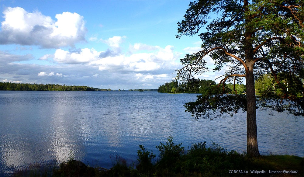 Romantischer Fegensee in Schweden