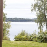 Romantischer Blick aus dem Ferienhaus in Schweden
